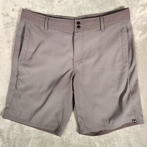 Under Armour Shorts Men's 38 Gray Loose Heatgear Performance Athletic